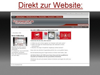 Sicherleben24.de - Informationen - Alarmanlagen - Video�berwachung - Einbruchschutz -  Rauchmelder - Hausnotruf