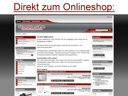 Sicherleben24.de - Onlineshop - Alarmanlagen - Video�berwachung - Einbruchschutz -  Rauchmelder - Hausnotruf